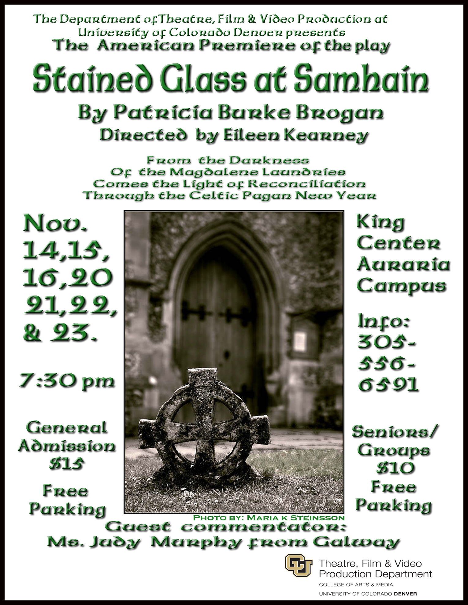 ‘Stained Glass at Samhain’ Play will to make U.S. Premiere in Denver!