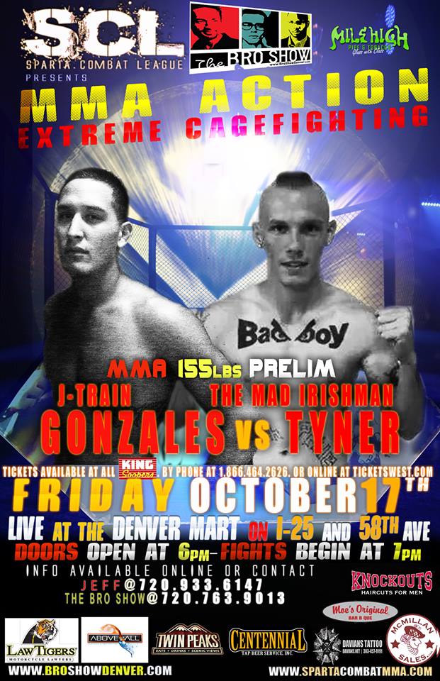 Kevin “The Mad Irishman” Tyner to fight on “Bro Show”