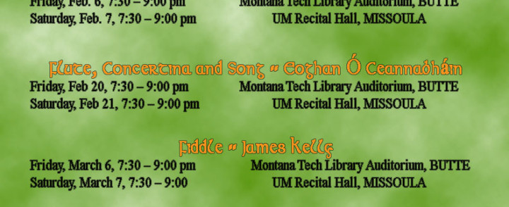 Montana – Friends of Irish Studies 2015 Spring Music Events