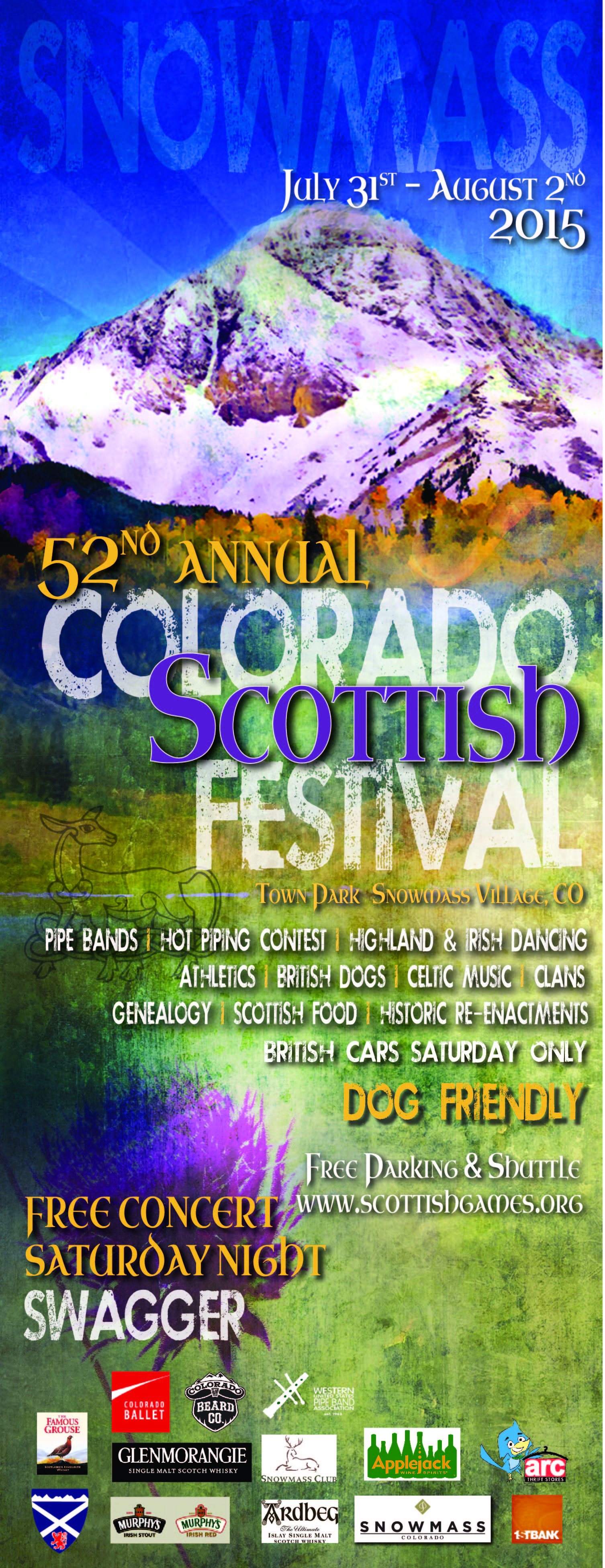 Colorado Scottish Festival Moves to Snowmass Village July 31-Aug2