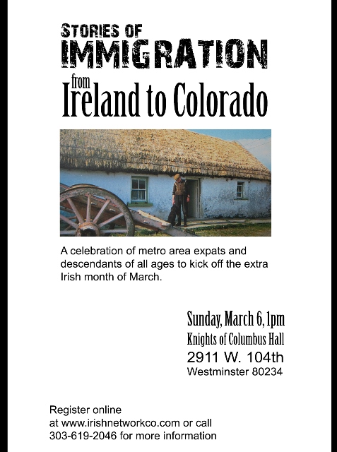 Irish Network Colorado (INCO) Announce Events