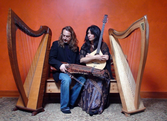 Kolacny Music presents Lisa Lynne & Aryeh Frankfurter:  An Enchanting Evening of Celtic Harps, Rare Instruments, and Wondrous Stories Saturday March 26, 7:30PM at Unity Spiritual Center of Denver