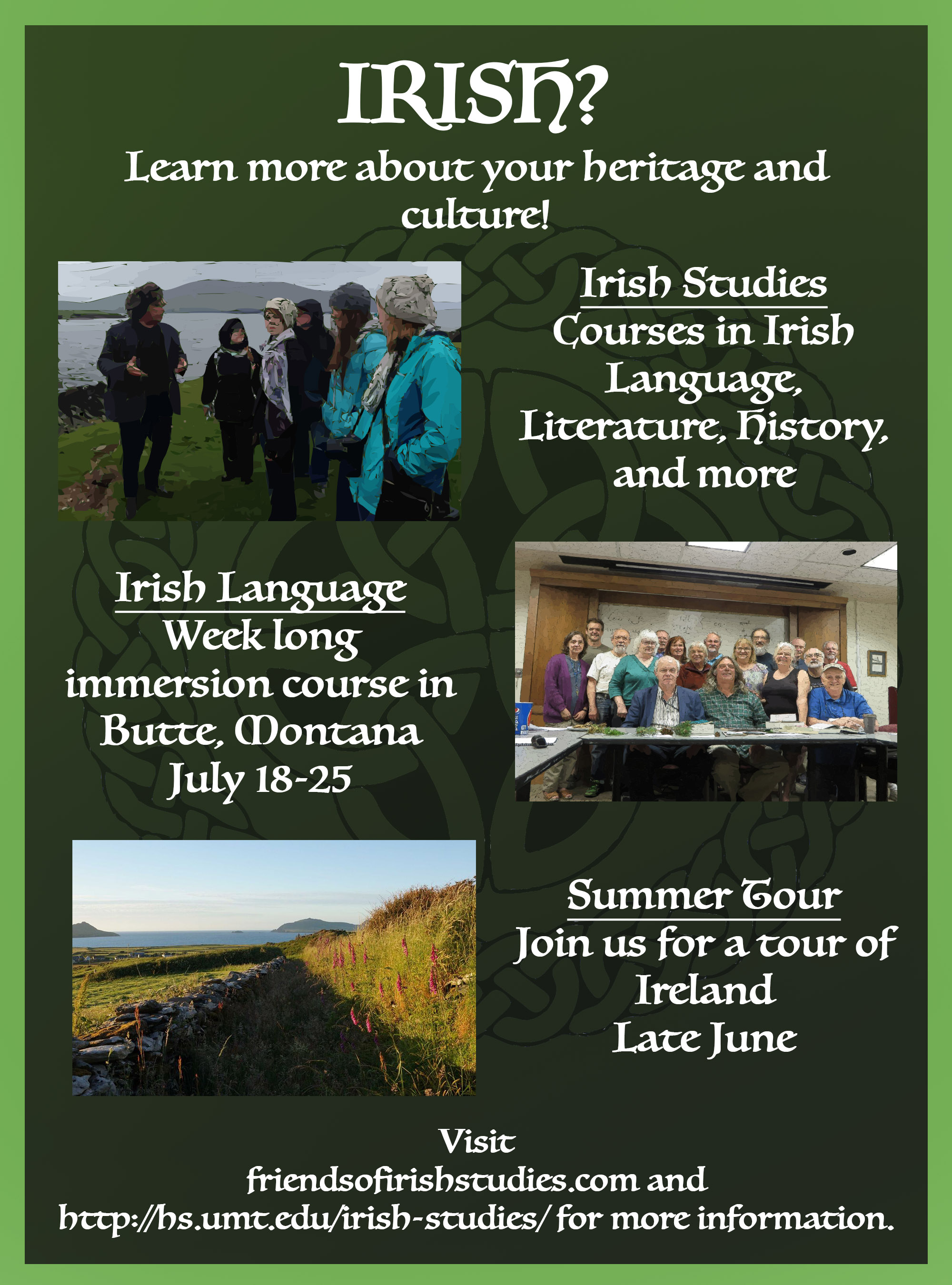Friends of Irish Studies in the West offer 2020 Irish studies programs and travel to Ireland