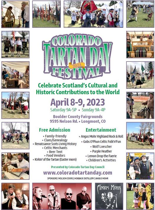 Colorado Tartan Day Festival April 8-9 2023